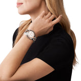 Michael Kors Bradshaw Chronograph White Dial Two Tone Steel Strap Watch For Women - MK7258 Authentic Buy Shop Now