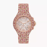 Michael Kors Camille Chronograph Mother of Pearl Dial Rose Gold Steel Strap Watch for Women - MK7272 Authentic Buy Shop Now