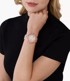 Michael Kors Camille Chronograph Mother of Pearl Dial Rose Gold Steel Strap Watch for Women - MK7272 Authentic Buy Shop Now