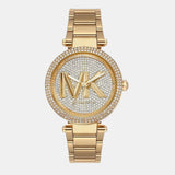 Michael Kors Parker Analog Crystals Gold Dial Gold Steel Strap Watch For Women - MK7283 Authentic Buy Shop Now