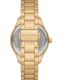 Michael Kors Layton Chronograph Brown Dial Gold Steel Strap Watch For Women - MK7296 Authentic Buy Shop Now
