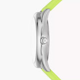 Michael Kors Janelle Three Hand Neon Green Dial Neon Green Rubber Strap Watch For Women - MK7351 Authentic Buy Shop Now