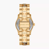 Michael Kors Runway Three Hand Brown Dial Two Tone Steel Strap Watch For Women - MK7389 Authentic Buy Shop Now