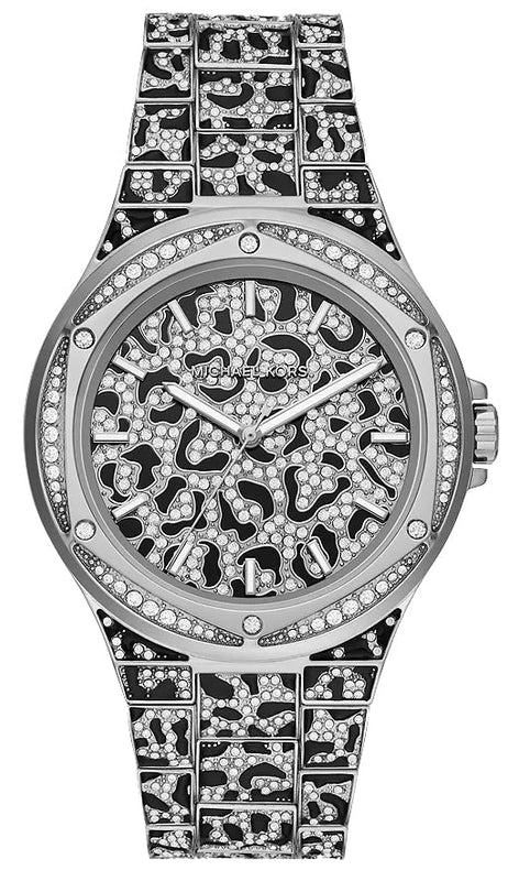 Michael Kors Lennox Analog Crystals Silver Dial Silver Steel Strap Watch For Women - MK7408 Authentic Buy Shop Now