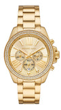 Michael Kors Wren Chronograph Gold Dial Gold Steel Strap Watch for Women - MK7428 Authentic Buy Shop Now