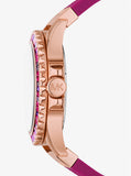 Michael Kors Everest Pave Crystals Pink Dial Pink Rubber Strap Watch for Women - MK7441 Authentic Buy Shop Now