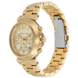 Michael Kors Maren Chronograph Gold Dial Gold Steel Strap Watch for Women - MK7493 Authentic Buy Shop Now