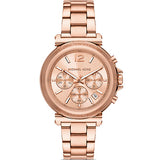 Michael Kors Maren Chronograph Rose Gold Dial Rose Gold Steel Strap Watch for Women - MK7494 Authentic Buy Shop Now