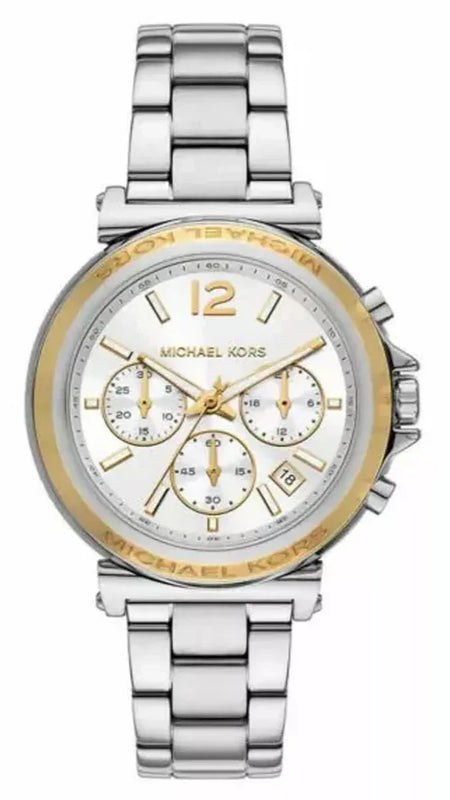 Michael Kors Maren Chronograph Silver Dial Silver Steel Strap Watch for Women - MK7495 Authentic Buy Shop Now