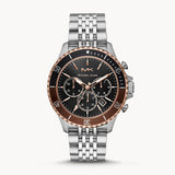 Michael Kors Bayville Chronograph Black Dial Silver Steel Strap Watch For Men - MK8725 Authentic Buy Shop Now