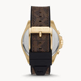 Michael Kors Brecken Chronograph Black Dial Brown Leather Strap Watch For Men - MK8849 Authentic Buy Shop Now