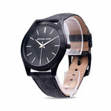 Michael Kors Slim Runway Black Dial Black Leather Strap Watch For Men - MK8908 Authentic Buy Shop Now