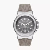 Michael Kors Dylan Chronograph Grey Dial Grey PVC Strap Watch For Men - MK8935 Authentic Buy Shop Now