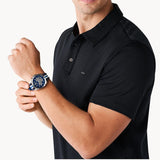Michael Kors Brecken Chronograph Blue Dial Two Tone PVC Strap Watch For Men - MK8950 Authentic Buy Shop Now