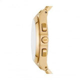 Michael Kors Lennox Chronograph White Dial Gold Steel Strap Watch For Men - MK9120 Authentic Buy Shop Now
