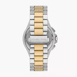 Michael Kors Lennox Pave Crystals Chronograph White Dial Two Tone Steel Strap Watch for Men - MK9150 Authentic Buy Shop Now