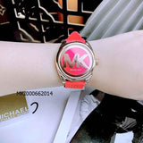Michael Kors Janelle Three Hand Red Dial Red Rubber Strap Watch For Women - MK7142 Authentic Buy Shop Now