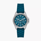Michael Kors Mini Pilot Pave Blue Dial Blue Silicone Strap Watch for Women - MKO1004 Authentic Buy Shop Now