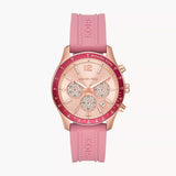 Michael Kors Berkley Quartz Rose Gold Dial Pink Rubber Strap Watch for Women - MKO1039 Authentic Buy Shop Now