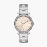 Michael Kors Corey Three Hand Pink Dial Silver Steel Strap Watch for Women - MKO1050 Authentic Buy Shop Now