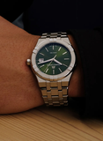 Maurice Lacroix Aikon Date Quartz Green Dial Silver Steel Strap Watch for Men - AI1108-SS002-630-1 Authentic Buy Shop Now