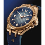 Maurice Lacroix Aikon Date Limited Edition Blue Dial Blue Leather Strap Watch For Men - AI1028-BRZ01-420-1 Authentic Buy Shop Now