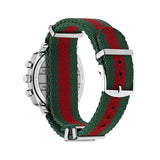 Gucci Grip Quartz Chronograph Red Dial Two Tone NATO Strap Watch for Men - YA157304 Authentic Buy Shop Now