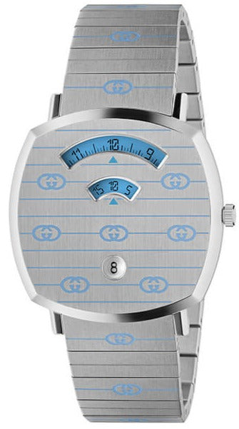 Gucci Grip Quartz Silver Dial Silver Steel Strap Watch For Women - YA157437 Authentic Buy Shop Now