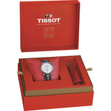 Tissot Carson Premium Lady Born to Be Brace Special Edition Silver Dial Black Leather Strap Watch for Women - T122.207.16.036.00 Authentic Buy Shop Now