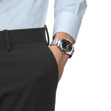 Tissot Gentleman Powermatic 80 Silicium Black Dial Silver Steel Strap Watch For Men - T127.407.11.051.00 Authentic Buy Shop Now