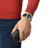 Tissot PR 100 Sport Quartz Chronograph Black Dial Black Leather Strap Watch For Men - T101.617.16.051.00 Authentic Buy Shop Now