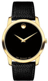 Movado Museum Black Dial Black Leather Strap Watch For Men - 0607014 Authentic Buy Shop Now