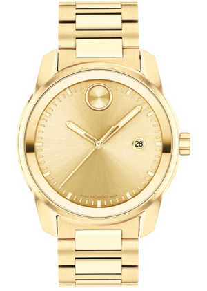 Movado Bold Verso Gold Dial Gold Steel Strap Watch for Men - 3600861 Authentic Buy Shop Now