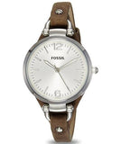 Fossil Georgia White Dial Brown Leather Strap Watch for Women - ES3060 Authentic Buy Shop Now