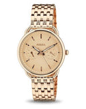 Fossil Tailor Rose Gold Dial Rose Gold Stainless Steel Strap Watch for Women - ES3713 Authentic Buy Shop Now