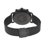 Emporio Armani Aviator Chronograph Black Dial Black Mesh Bracelet Watch For Men - AR11264 Authentic Buy Shop Now
