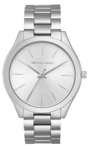 Michael Kors Slim Runway Silver Dial Silver Steel Strap Watch For Women - MK4502 Authentic Buy Shop Now