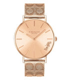 Coach Perry Rose Gold Dial Rose Gold Mesh Bracelet Watch for Women - 14503343 Authentic Buy Shop Now