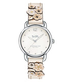 Coach Delancey White Dial Floral White Leather Strap Watch for Women - 14502760 Authentic Buy Shop Now
