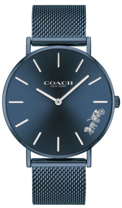 Coach Perry Blue Dial Blue Mesh Bracelet Watch for Women - 14503485 Authentic Buy Shop Now
