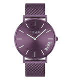 Coach Perry Purple Dial Purple Mesh Bracelet Watch for Women - 14503484 Authentic Buy Shop Now