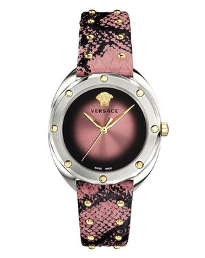 Versace Shadov Pink Dial Pink Leather Strap Watch for Women - VEBM00818 Authentic Buy Shop Now