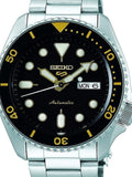 Seiko 5 Sports Automatic Black Dial Silver Steel Strap Watch For Men - SRPD57K1 Authentic Buy Shop Now