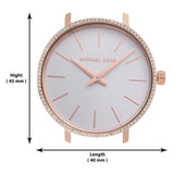 Michael Kors Pyper Analog White Dial Pink Leather Strap Watch For Women - MK2803 Authentic Buy Shop Now