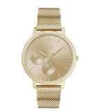 Hugo Boss Infinity Gold Dial Gold Mesh Bracelet Watch for Women - 1502520 Authentic Buy Shop Now