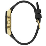 Guess Athena Gold Dial Black Rubber Strap Watch For Women - GW0030L2 Authentic Buy Shop Now