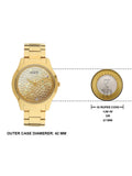 Guess Crush Gold Dial Gold Steel Strap Watch For Women - GW0020L2 Authentic Buy Shop Now