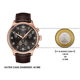 Tissot Chrono XL Black Dial Brown Leather Strap Watch For Men - T116.617.36.057.01 Authentic Buy Shop Now