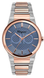 Salvatore Ferragamo Sapphire Blue Dial Two Tone Steel Strap Watch for Men - SFHP007-20 Authentic Buy Shop Now