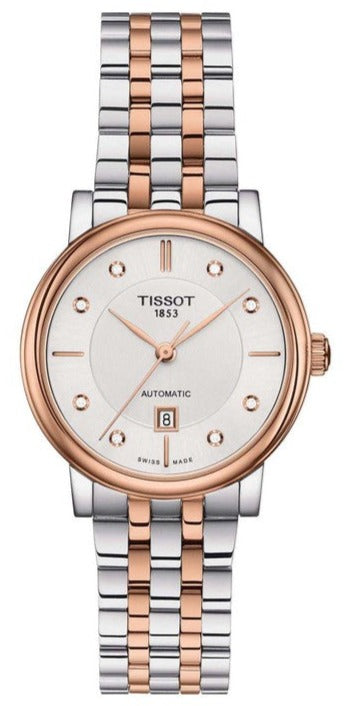 Tissot T Classic Carson Premium Diamonds White Dial Two Tone Steel Strap Watch for Women - T122.207.22.036.00 Authentic Buy Shop Now
